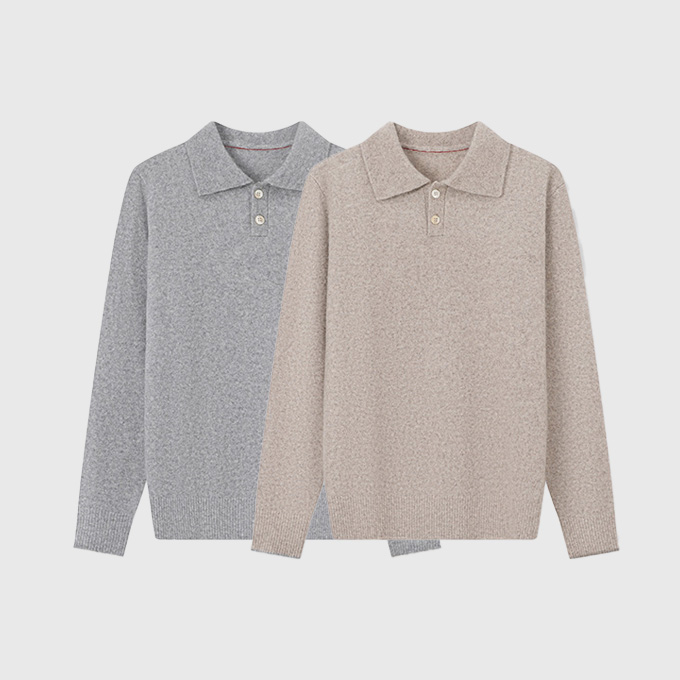 brunello cucinelli alpaca blend polo sweater